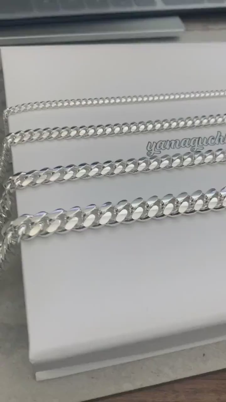 4-10MM Miami Cuban Solid 925 Sterling Silver Heavy Chain High