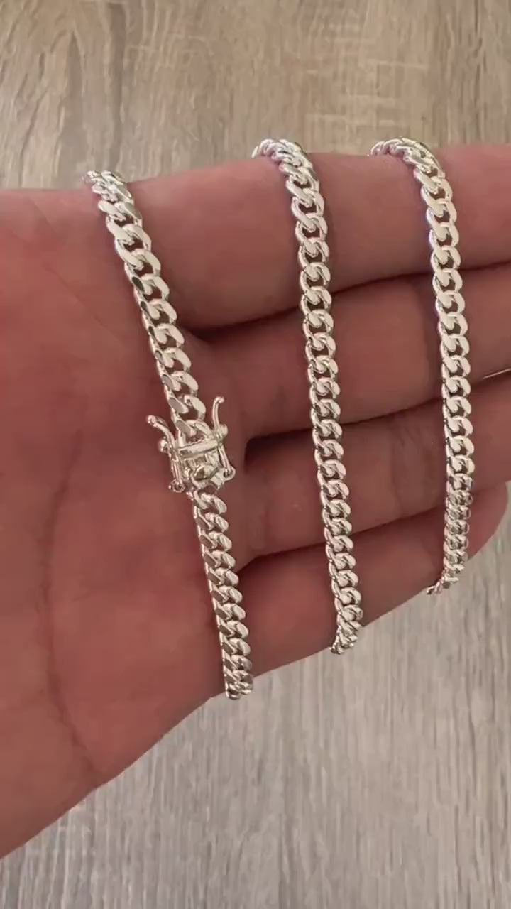 4mm Cuban Chain Bracelet
