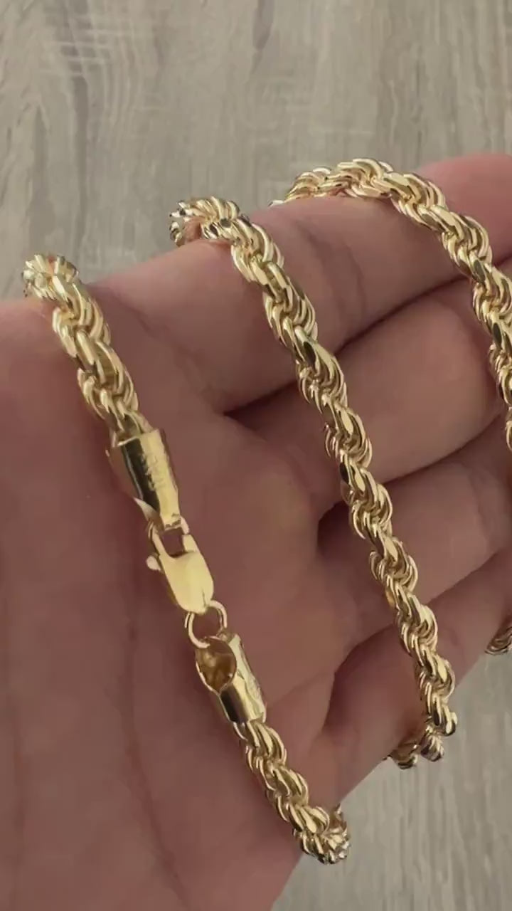 5mm Rope Chain - Gold 24”