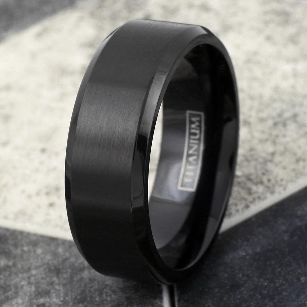 Couple ring black on sale titanium