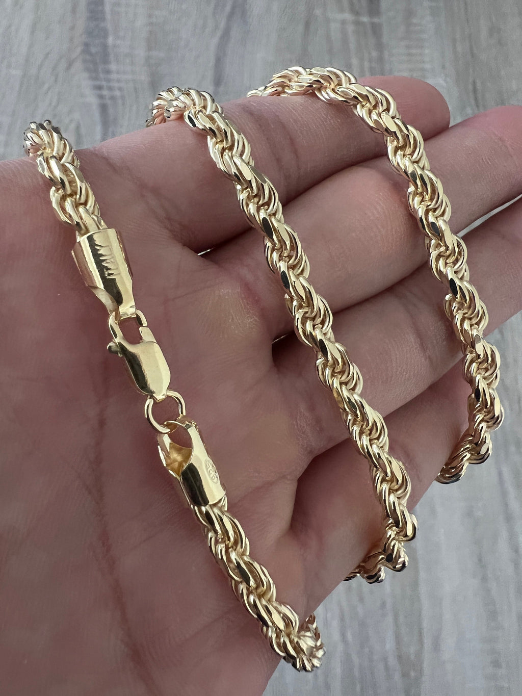 Vermeil Rope Gold Chain (2.5mm)
