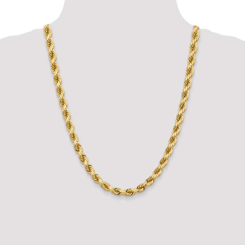 14K 8MM GOLD VERMEIL ROPE CHAIN DC