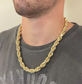 14K 11MM GOLD VERMEIL ROPE CHAIN DC