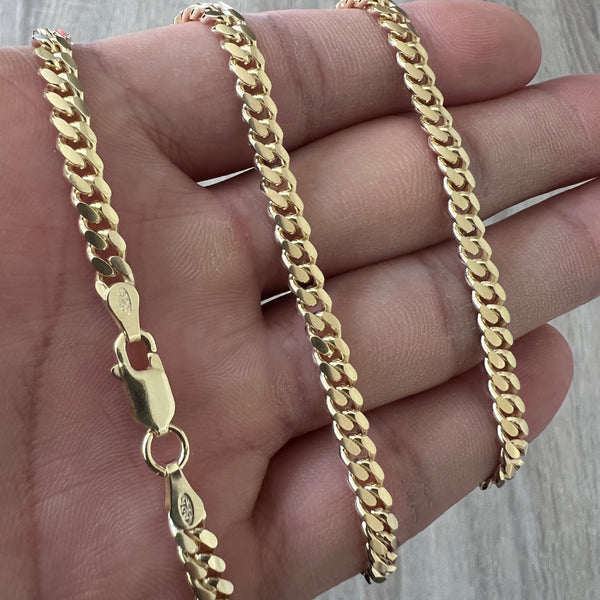 4mm Miami Cuban 14K Gold Necklace