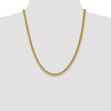 5mm Franco 14K Gold Vermeil Over Solid 925 Sterling Silver Chain Necklace Bracelet Diamond Cut Polish Men Woman Unisex 2.5mm 3mm 4mm 5mm