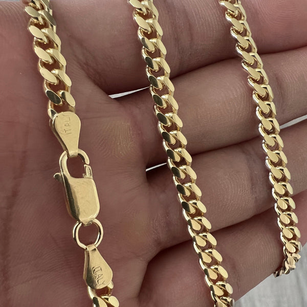 5mm Miami Cuban 14K Gold Necklace