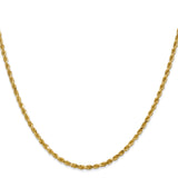 14K 2.5MM GOLD VERMEIL ROPE CHAIN DC