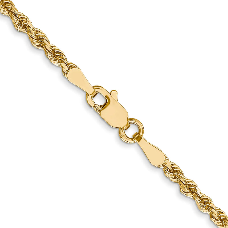 14K 2.5MM GOLD VERMEIL ROPE CHAIN DC