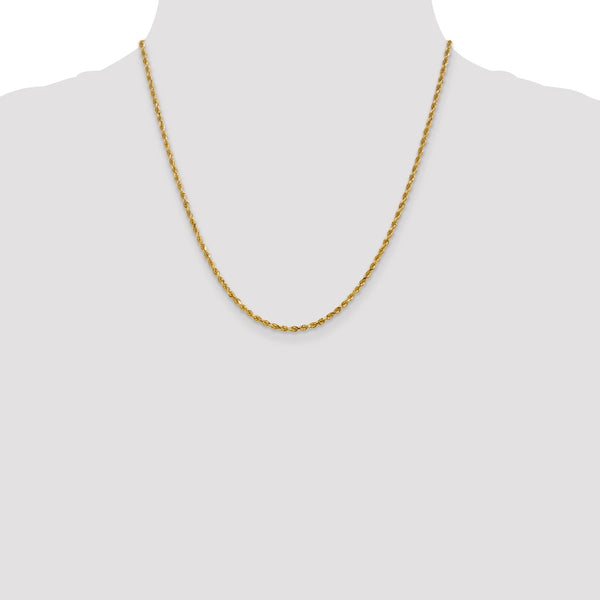 14K 2.5MM GOLD VERMEIL ROPE CHAIN DC