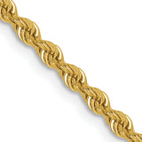 14K 2.5MM GOLD VERMEIL ROPE CHAIN DC