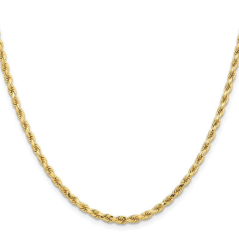 14K 3MM GOLD VERMEIL ROPE CHAIN DC