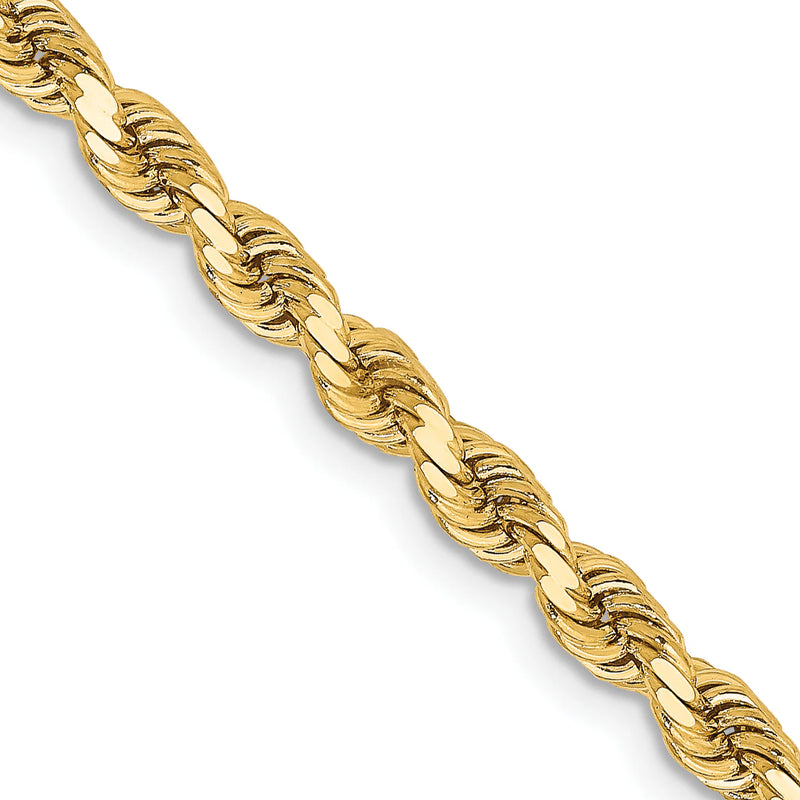 14K 3MM GOLD VERMEIL ROPE CHAIN DC