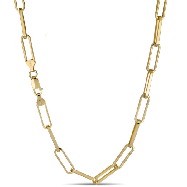 7mm Paperclip 14K Gold Chain