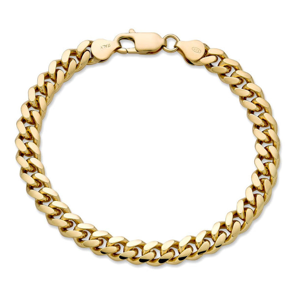 14K Gold Miami Cuban Lobster Bracelet