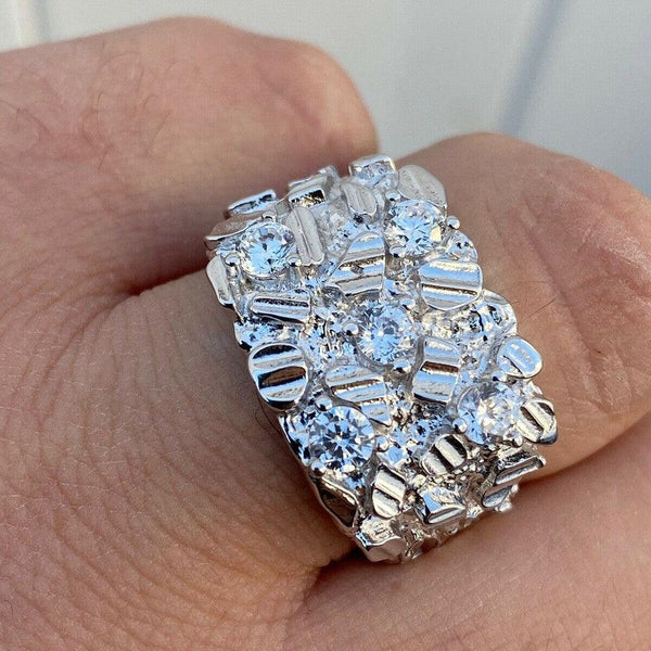 Nugget CZ Diamond 925 Ring