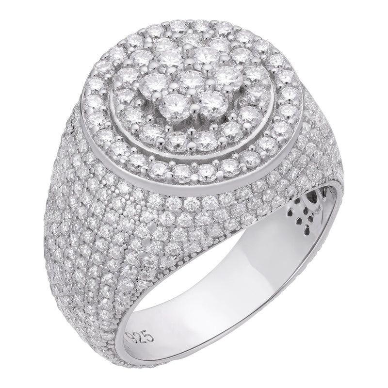 Round Bling CZ Diamond 925 Ring