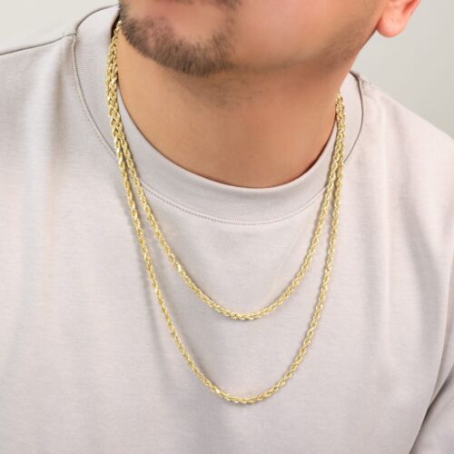 14K 4MM GOLD VERMEIL ROPE CHAIN DC