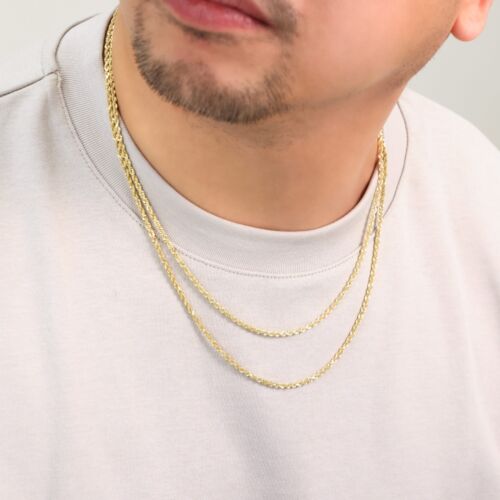 14K 2.5MM GOLD VERMEIL ROPE CHAIN DC