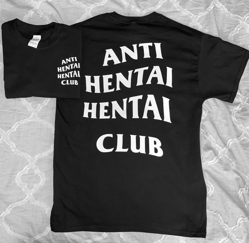Anti Hentai Hentai Club Tee Weird Anime Anti Social Social Club Inspired AHHC ASSC social black shirt