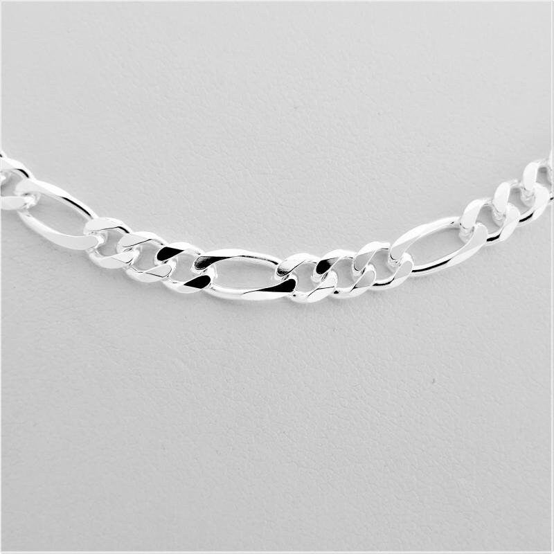 925 SOLID Figaro Sterling Silver Chain Necklace 2mm 3mm 4mm 5mm 6mm Non Tarnish Durable