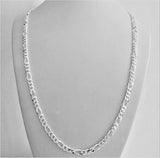 925 SOLID Figaro Sterling Silver Chain Necklace 2mm 3mm 4mm 5mm 6mm Non Tarnish Durable