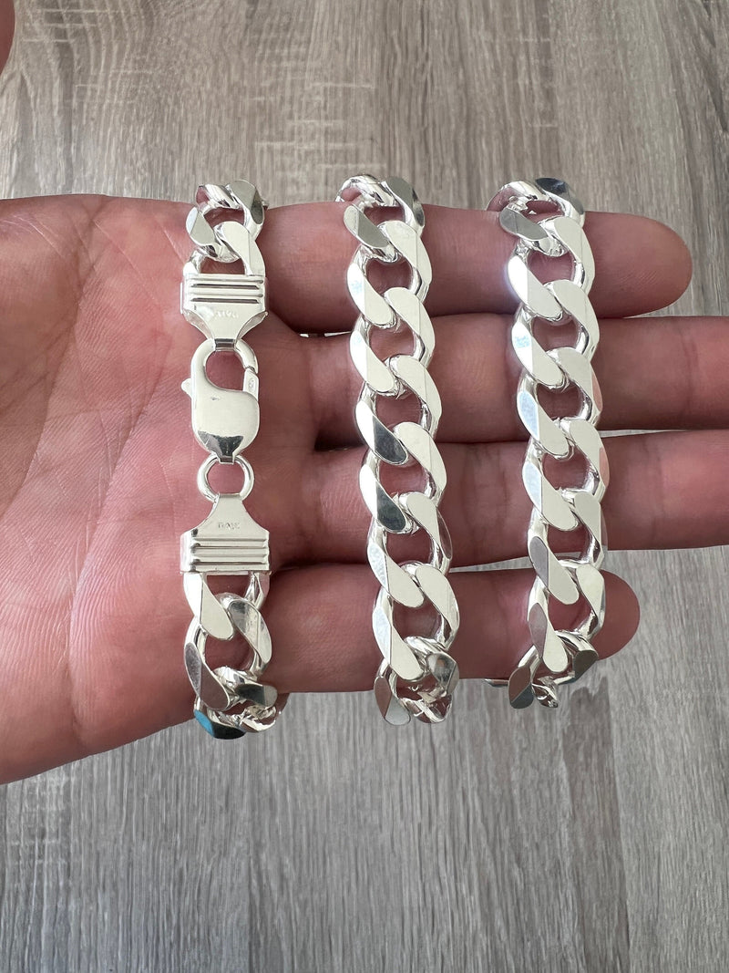 925 SS Italian Diamond-Cut Cuban Link Bracelet | Gemznthingz