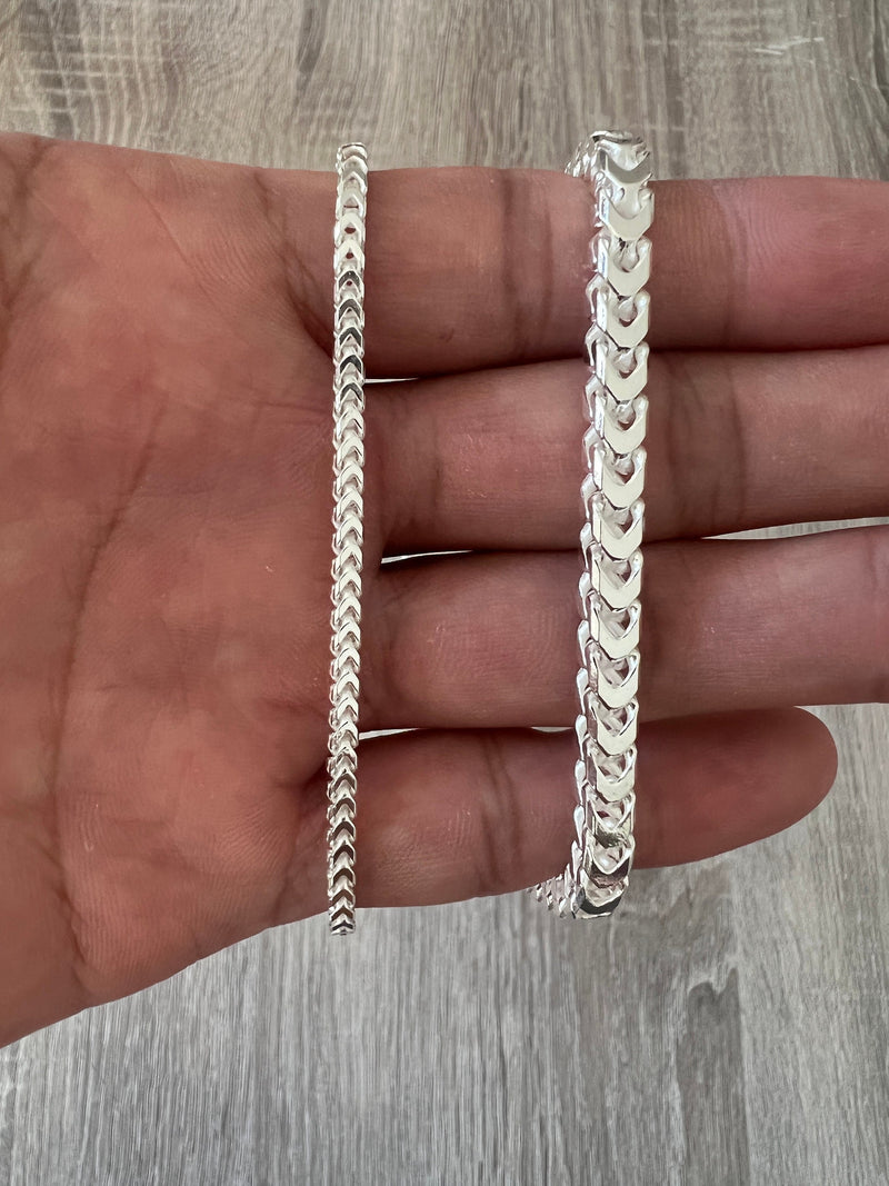 925 Rope Sterling Silver Solid Chain Necklace Diamond Cut High Polish –  Daniel Jeweler