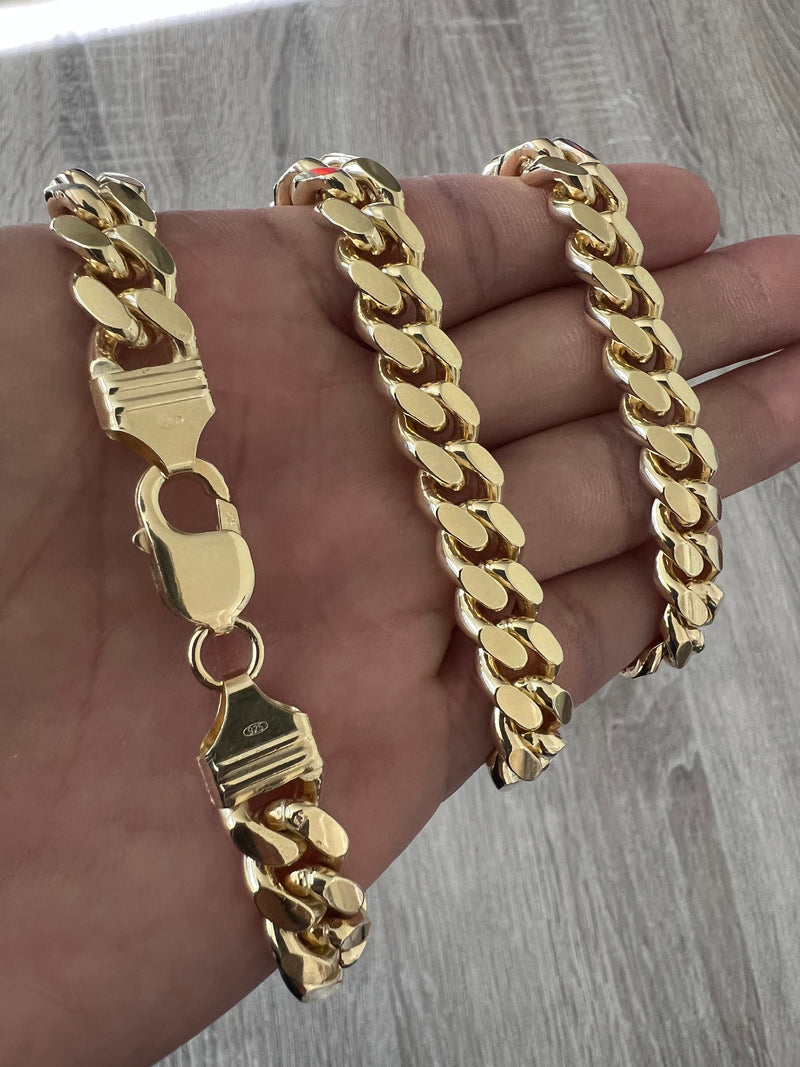 5mm Miami Cuban 14K Gold Vermeil Over Solid 925 Sterling Silver Chain –  Daniel Jeweler
