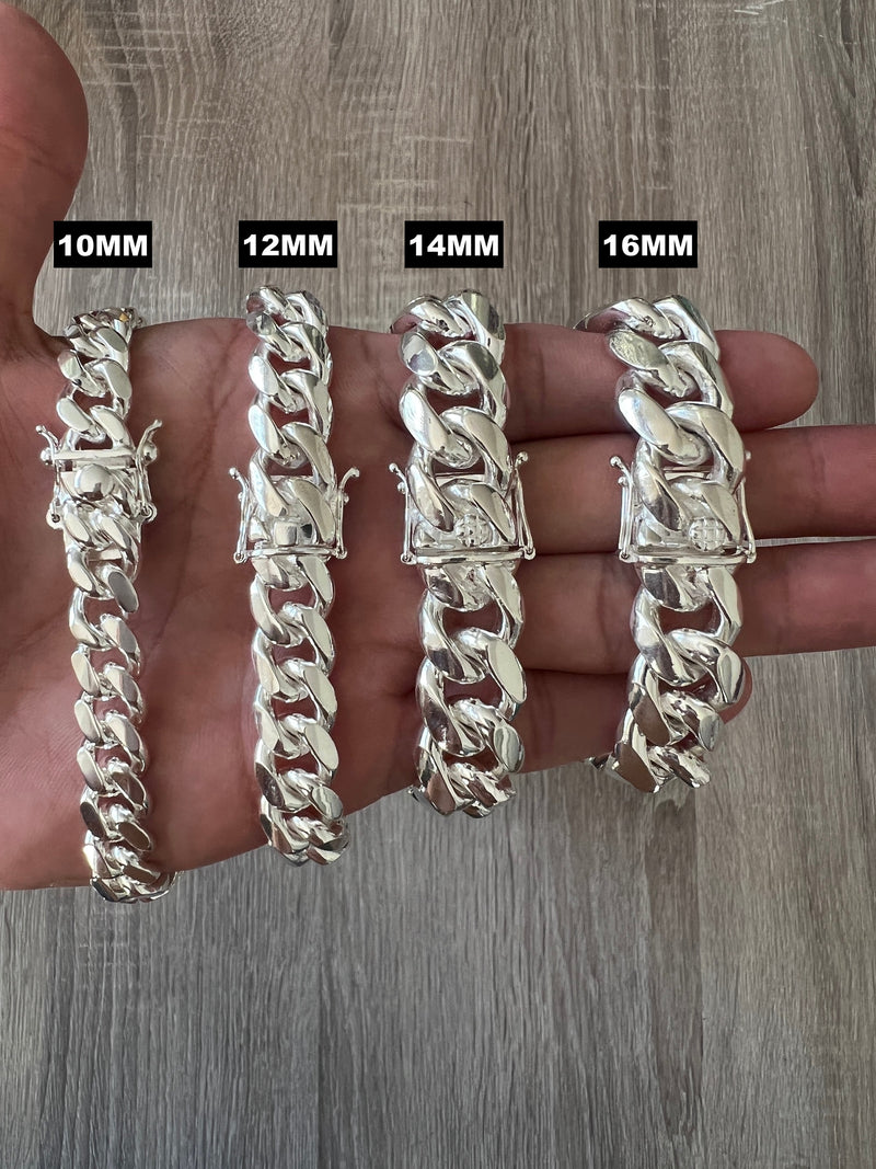 Solid 925 Sterling Silver Men Heavy Bracelet 12MM 20MM SIZE 7.5 8 9 10  10.5