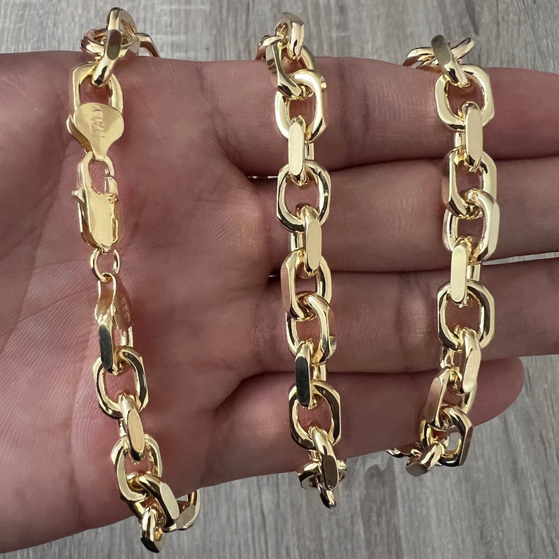 Gold anchor hot sale chain necklace