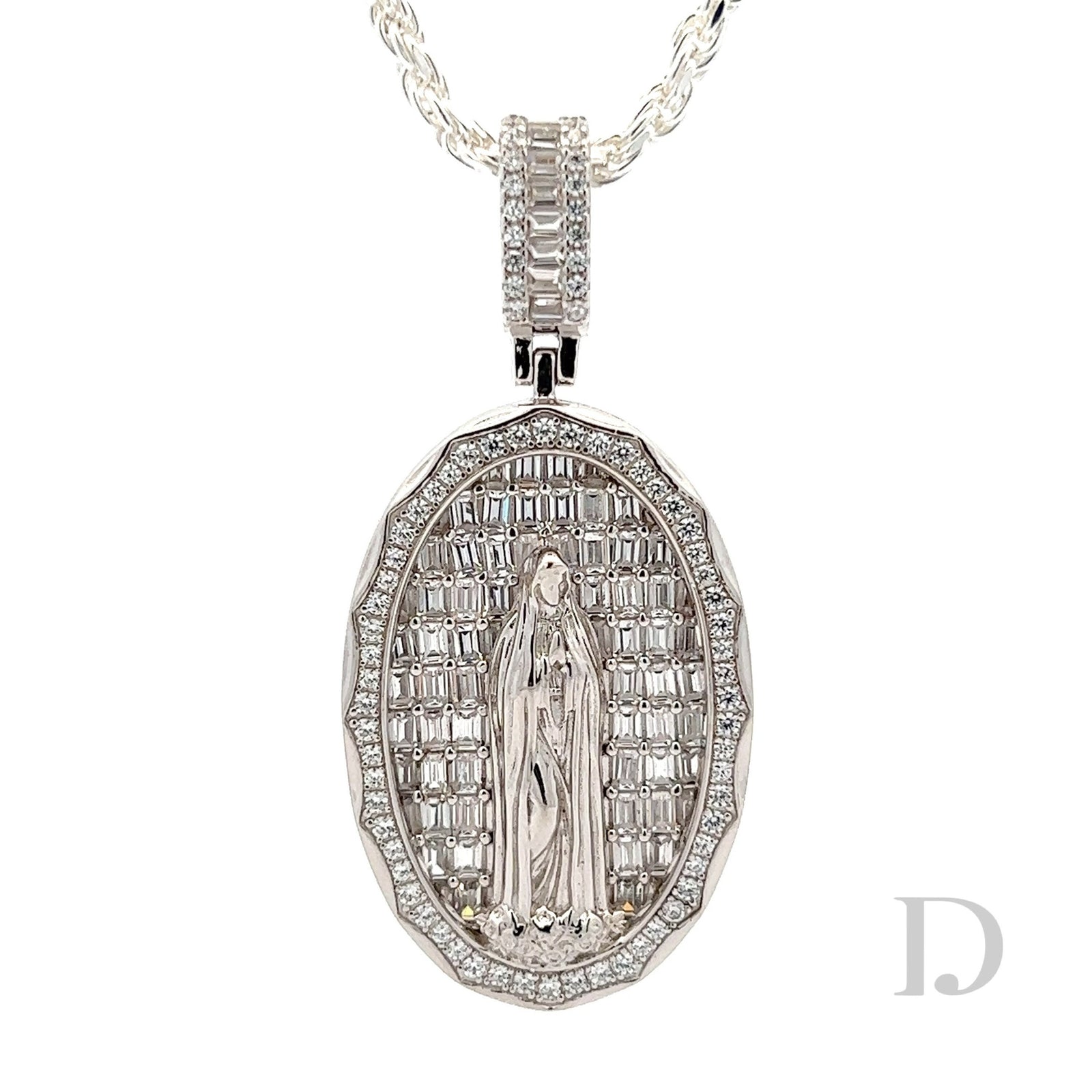 925 Sterling Silver Virgin Mary pendant factory